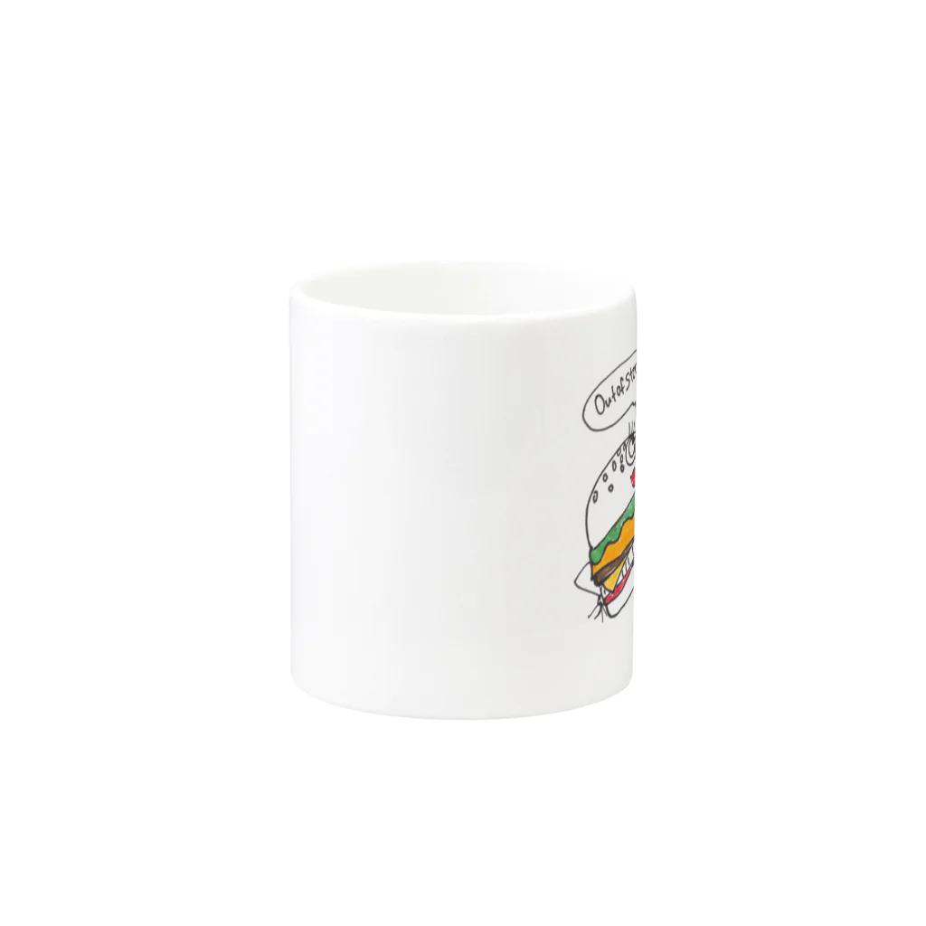 🍔Hungry Burger🍟のOut of stock  Mug :other side of the handle