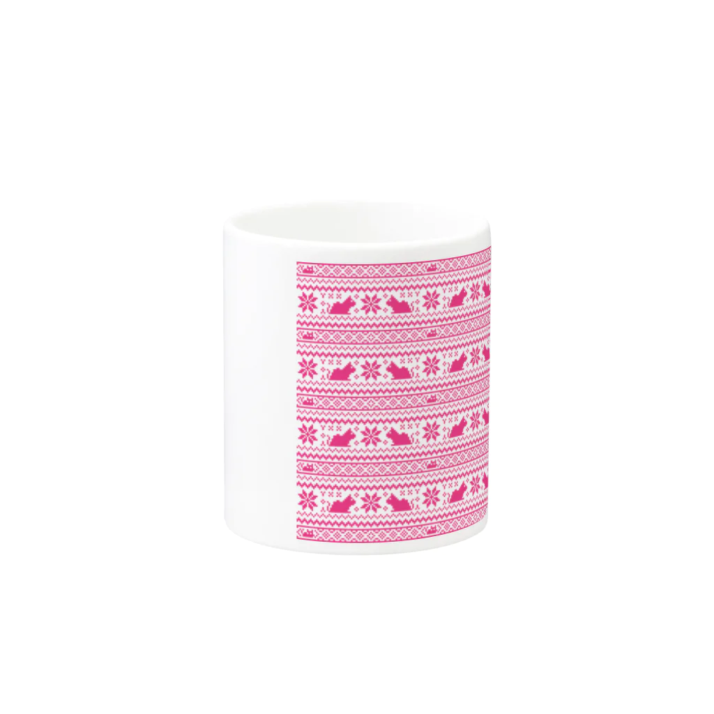 【ドット絵】ネコブレ商店のネコノルディックPink Mug :other side of the handle