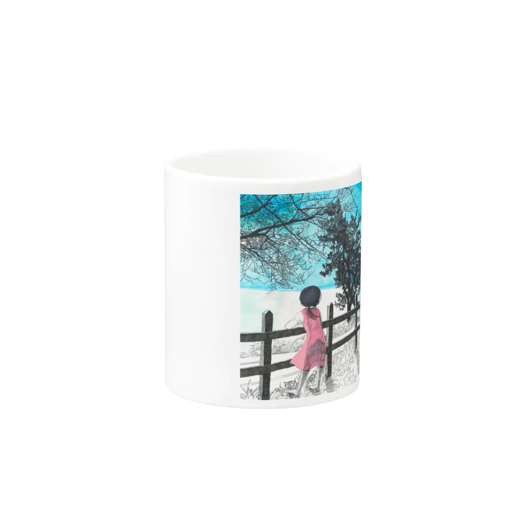 始発ちゃんの駅から見えた海 Mug :other side of the handle