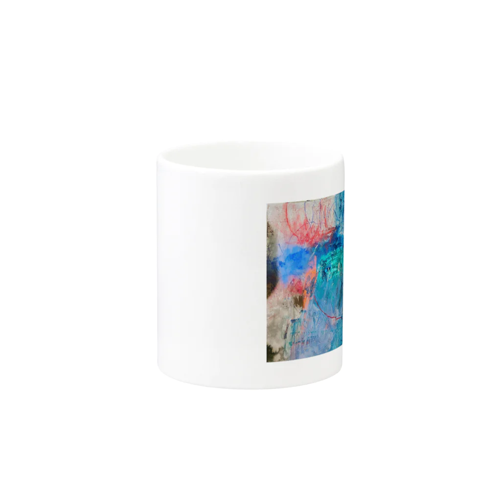 抽象画家ShizukiKagawaのそよかぜといろ Mug :other side of the handle