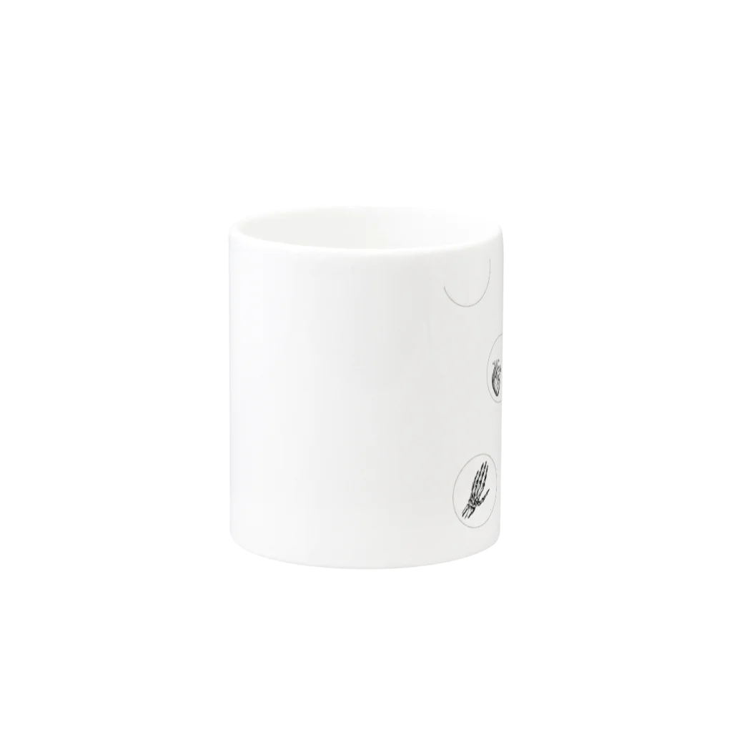 meMEmeのしゃぼん玉 Mug :other side of the handle