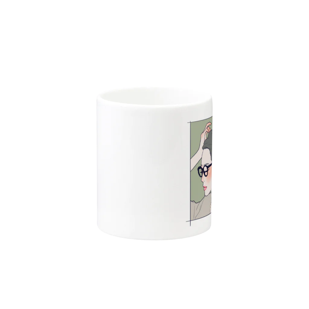 86の眼鏡女子 Mug :other side of the handle