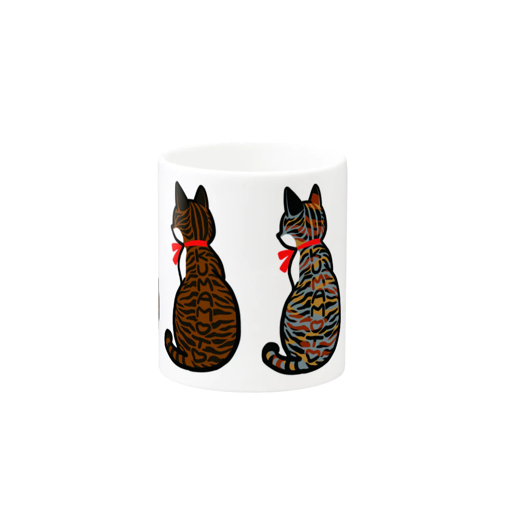 三剣もとかのGOKIGEN CAT'Sのくまねこ４色(熊本地震義援金) Mug :other side of the handle