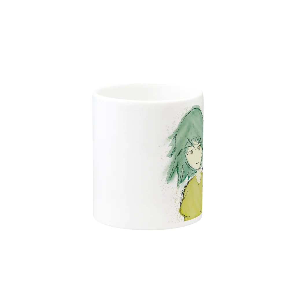 水草の粒子ガール Mug :other side of the handle