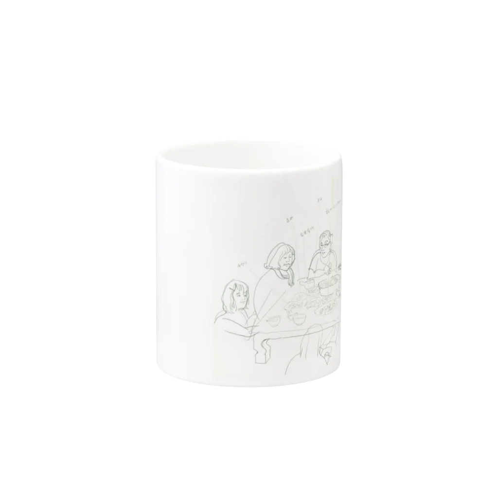 yamakawa_sunの飴ちゃんシリーズ「食卓」 Mug :other side of the handle