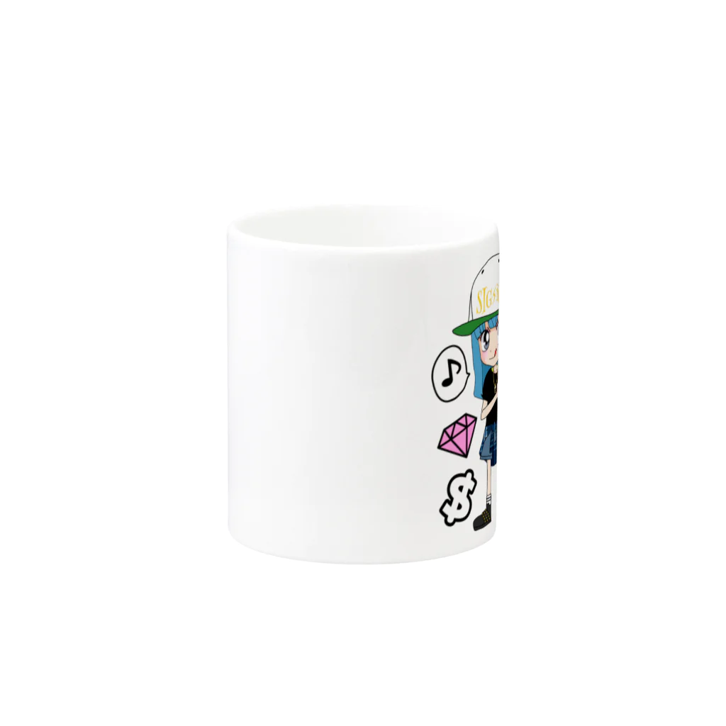 秘密結社(ㆁөㆁ)青い鳥のギャングスタ小鳥遊エリ＆唯我HIPHOP丸シリーズ Mug :other side of the handle