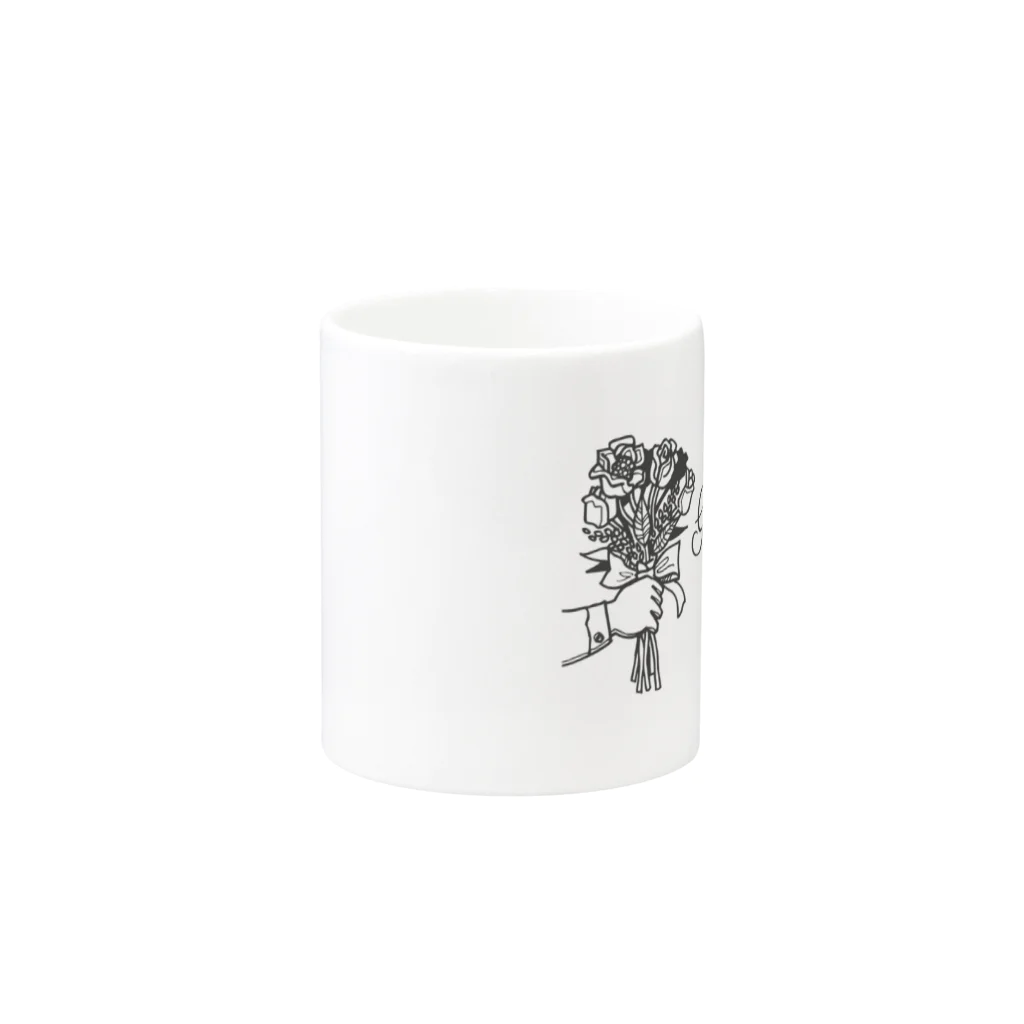 Get Well ShopのGet Well 花束デザイン Mug :other side of the handle