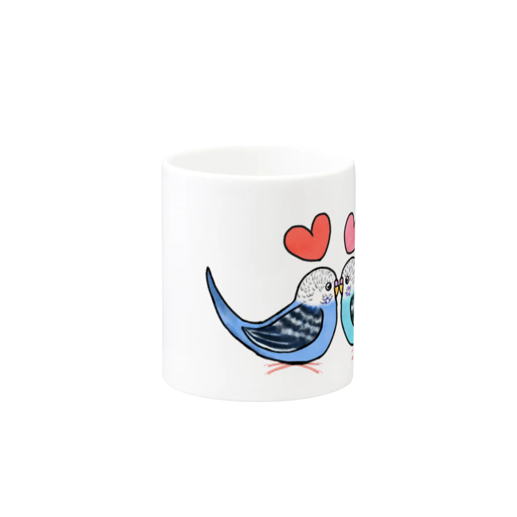 Lily bird（リリーバード）のらぶらぶセキセイ② Mug :other side of the handle