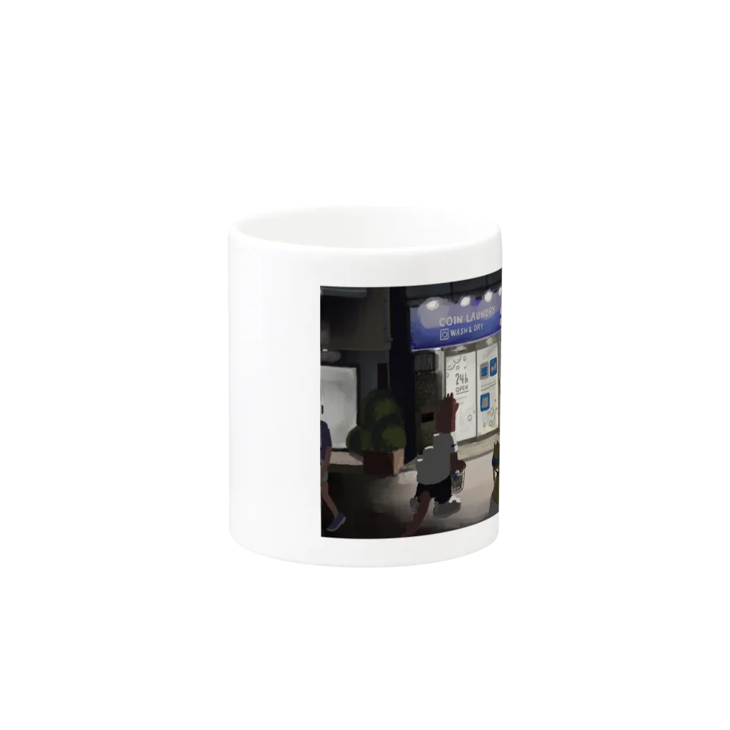 梨本の近所のコインランドリー Mug :other side of the handle