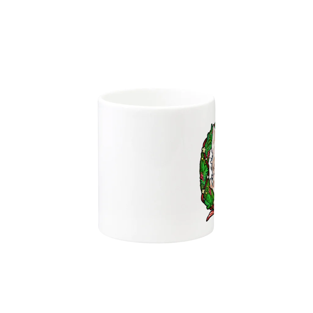 タヘちゃん屋のXmasネコチャン Mug :other side of the handle