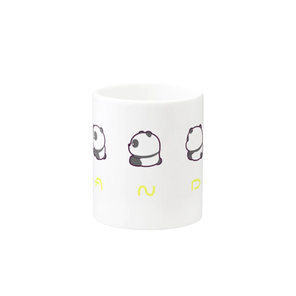 ホーホーの回転パンダくん Mug :other side of the handle