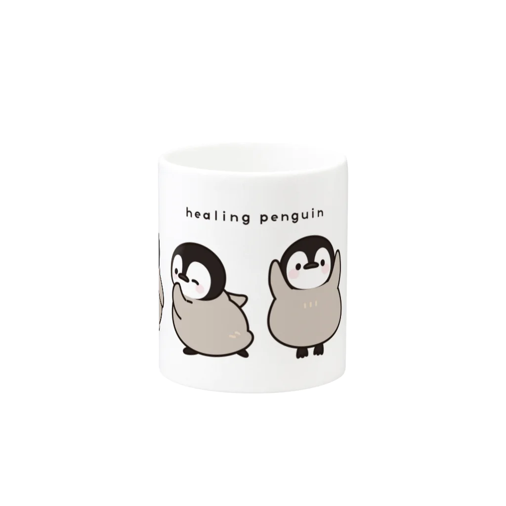 DECORのほのぼの子ペンギン　うきうきver. Mug :other side of the handle