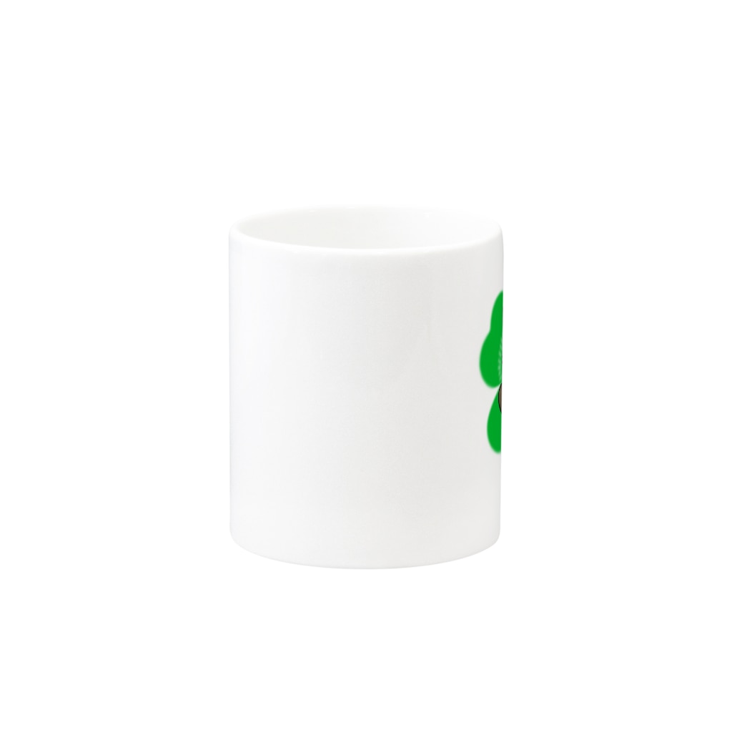 猫の隠れ家の四つ葉印の化け狸ちゃん Mug :other side of the handle
