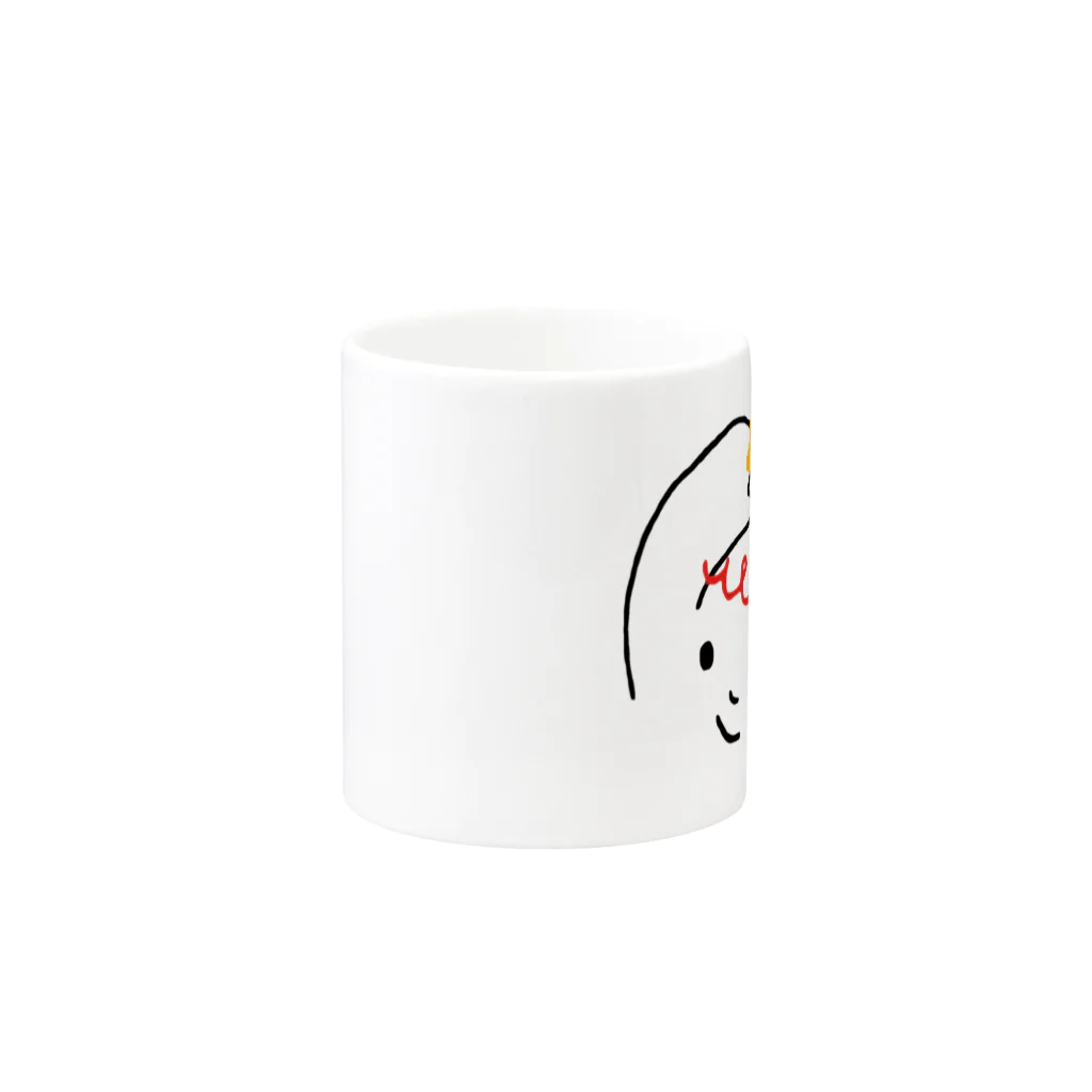 ふわふわ色emiのハッピーちゃん Mug :other side of the handle