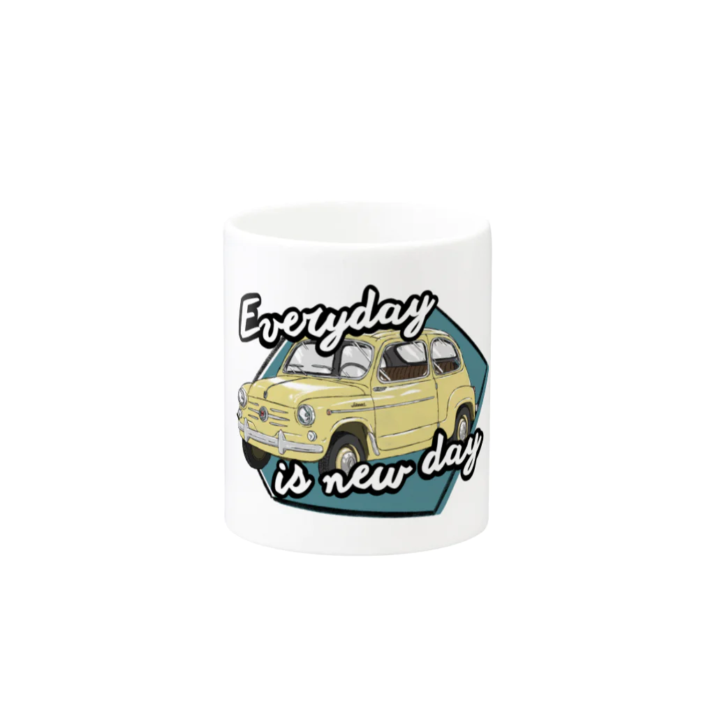:FelizのEveryday is new day Mug :other side of the handle