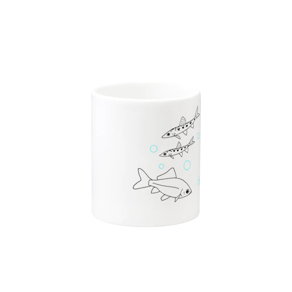 ikanecoのびわふなず Mug :other side of the handle