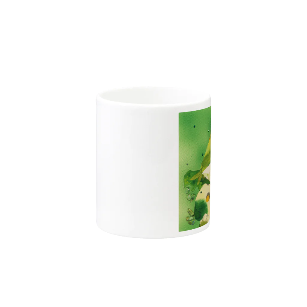 KISAのGreen〜メジロ Mug :other side of the handle