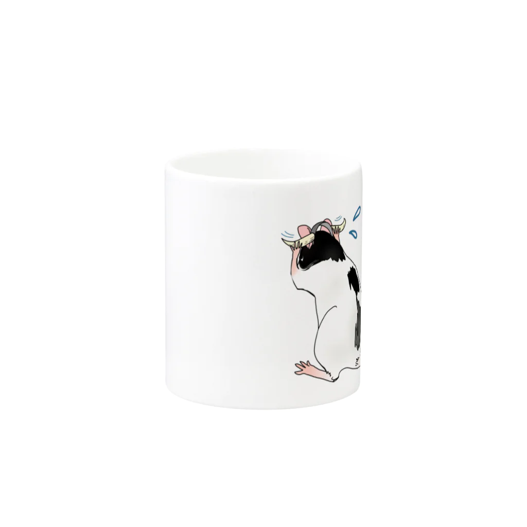 ねこ探知機の往生際のわるいネズミ Mug :other side of the handle