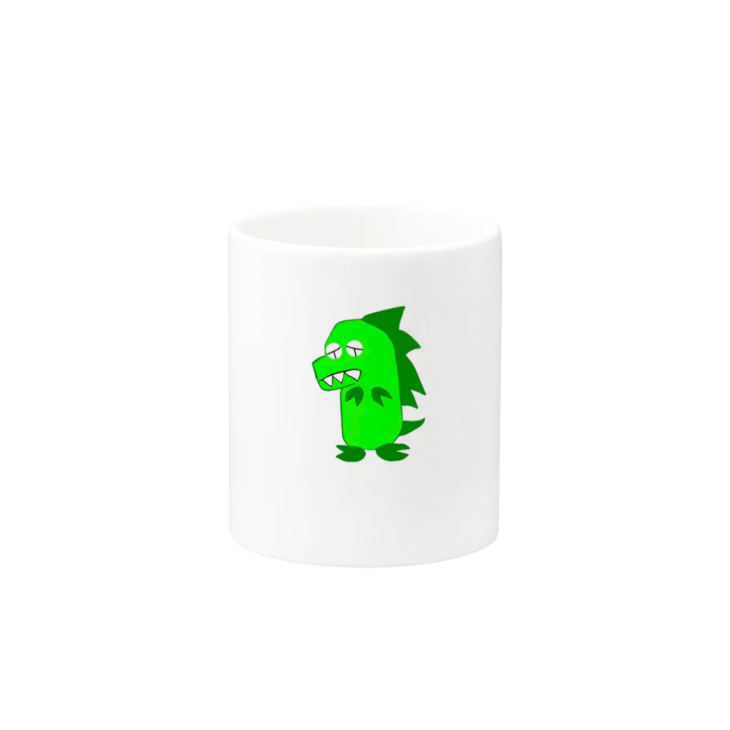 ヌードルゆるゆる屋のオチコミザウルス Mug :other side of the handle