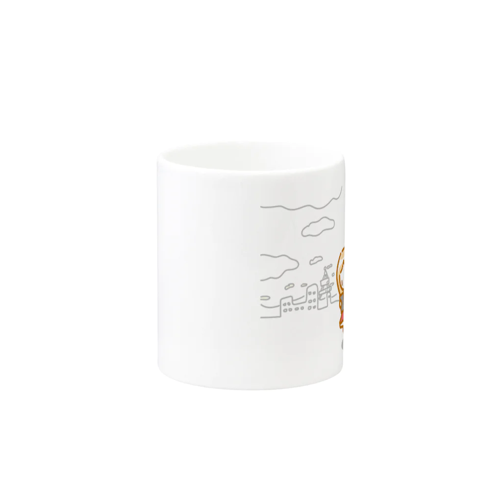 暗黒電波美術家ボブ山　SUZURI店の待つ人はまちぼうけ Mug :other side of the handle