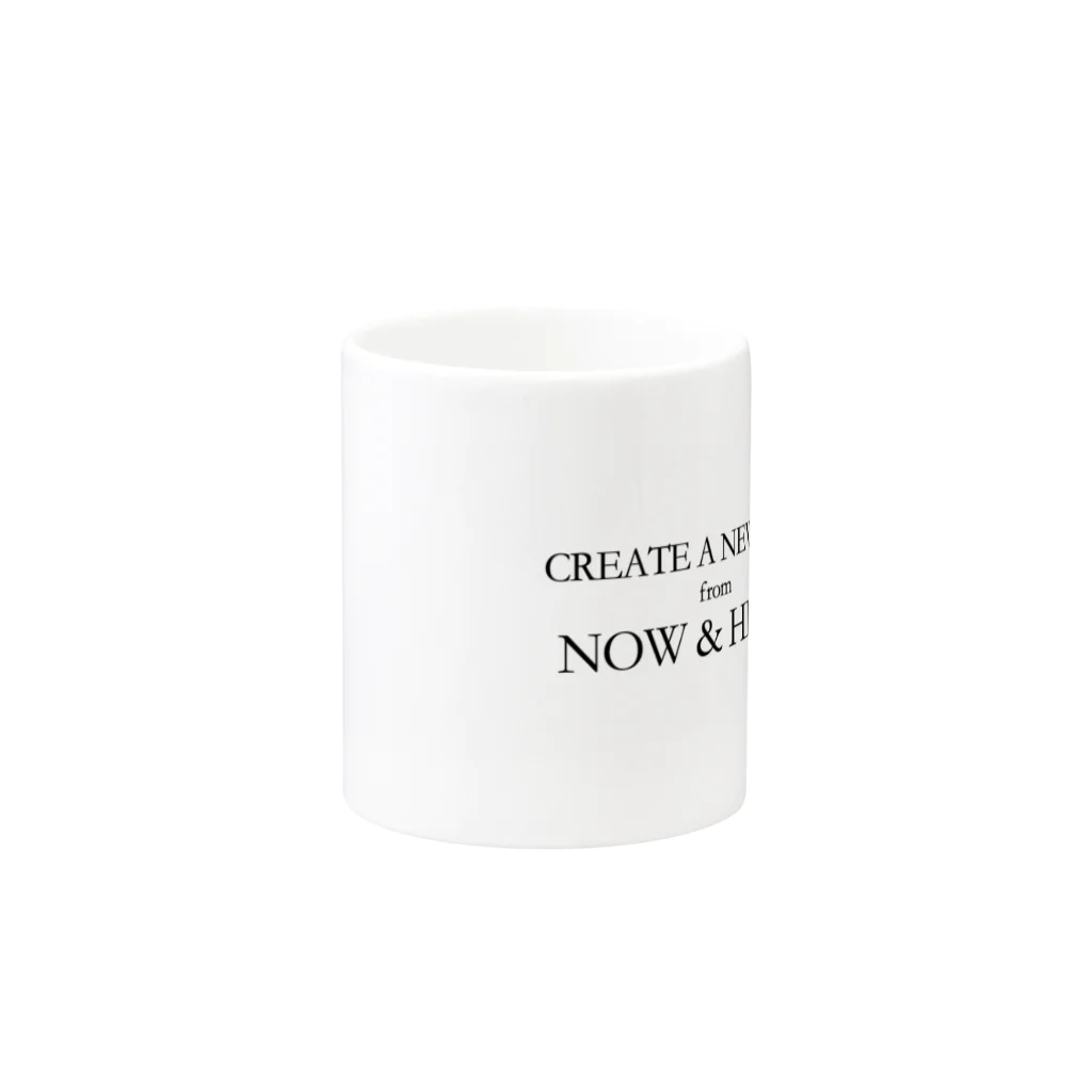 rememberの【CREATE A NEW LIFE from NOW & HERE.】マグ Mug :other side of the handle