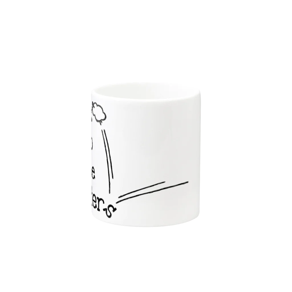 羊商店の白ひつじグッズ Mug :other side of the handle