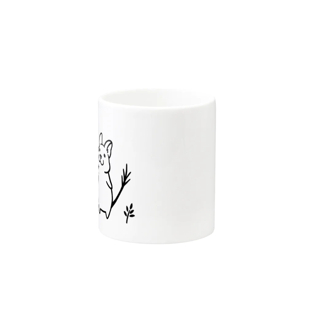 ぼたもちFactoryのI LOVE DEGU Mug :other side of the handle