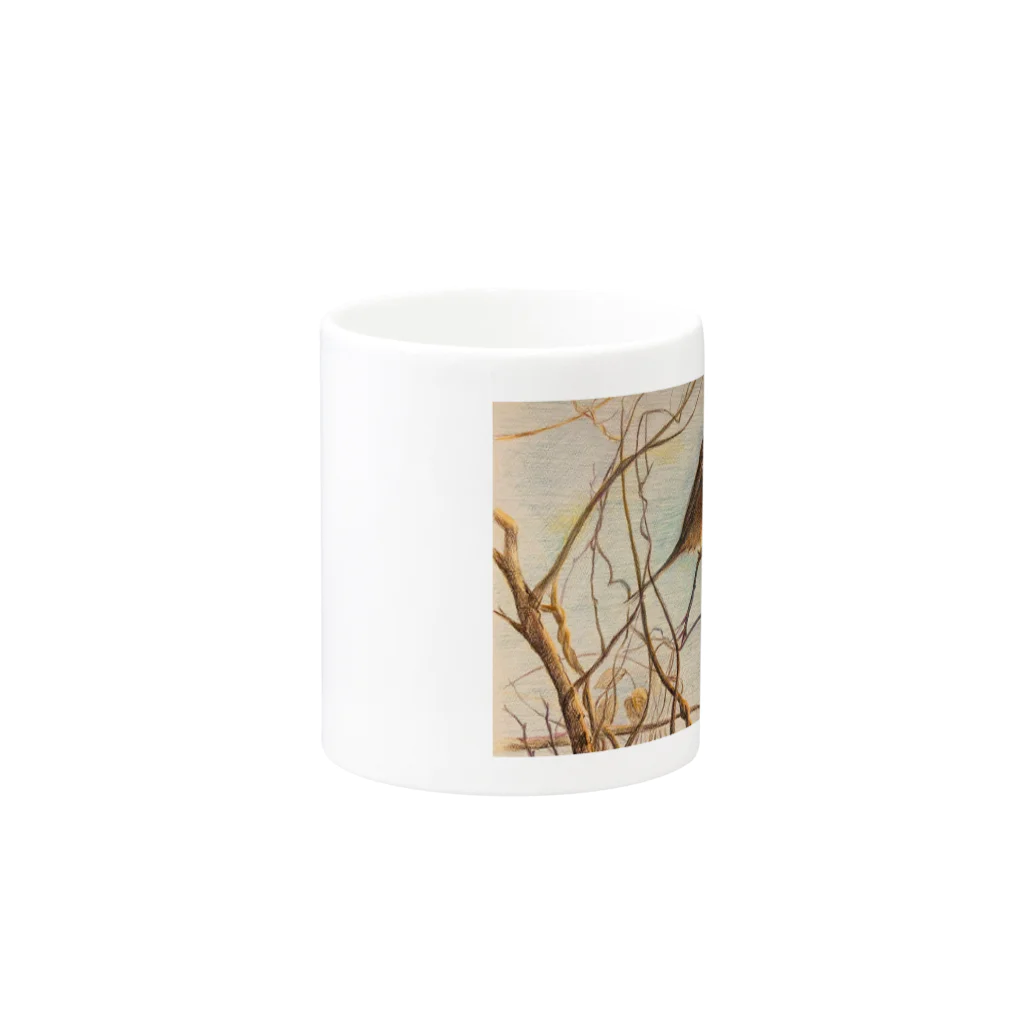 ES Naturalの秋のスズメ Mug :other side of the handle