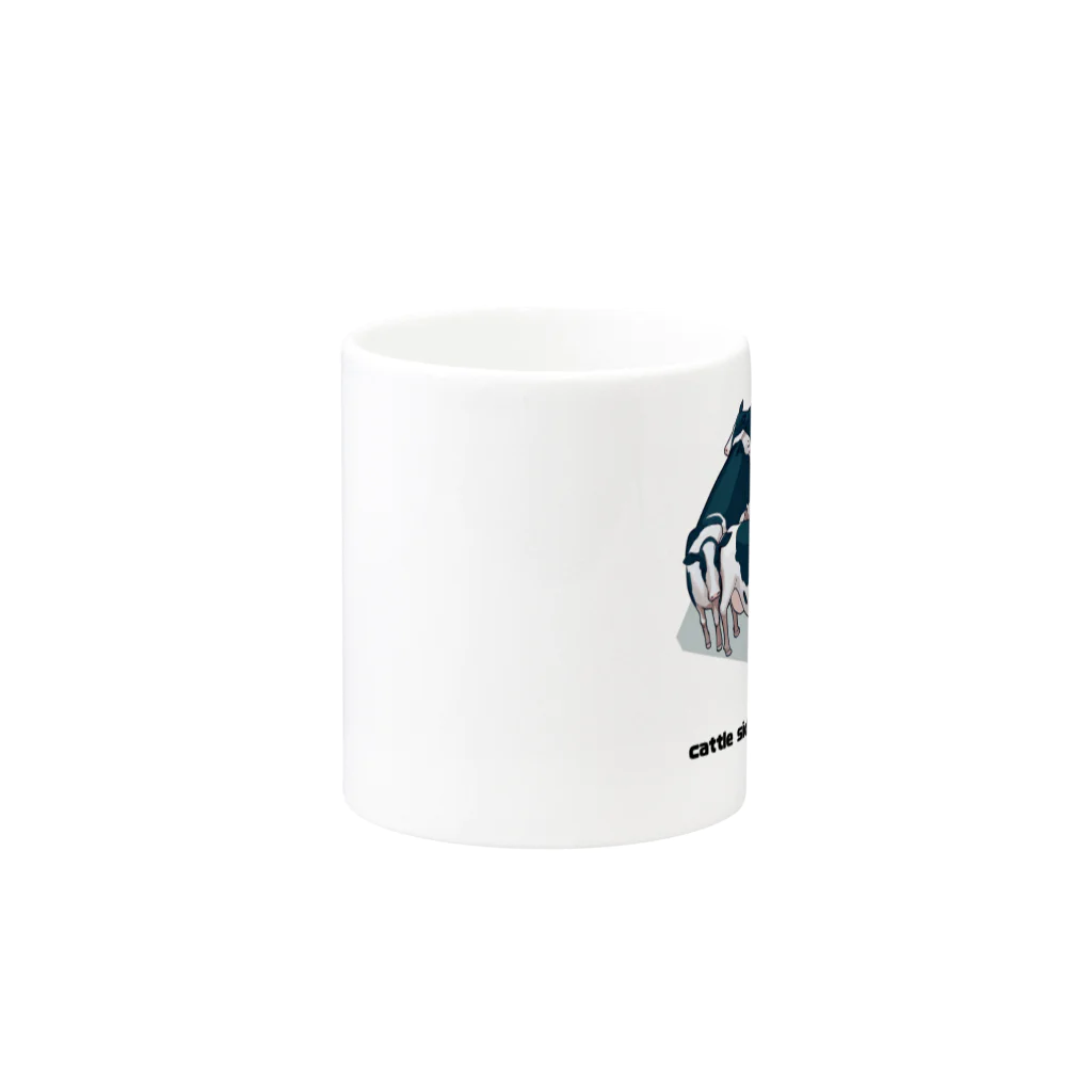 山素の牛固め横四方 Mug :other side of the handle