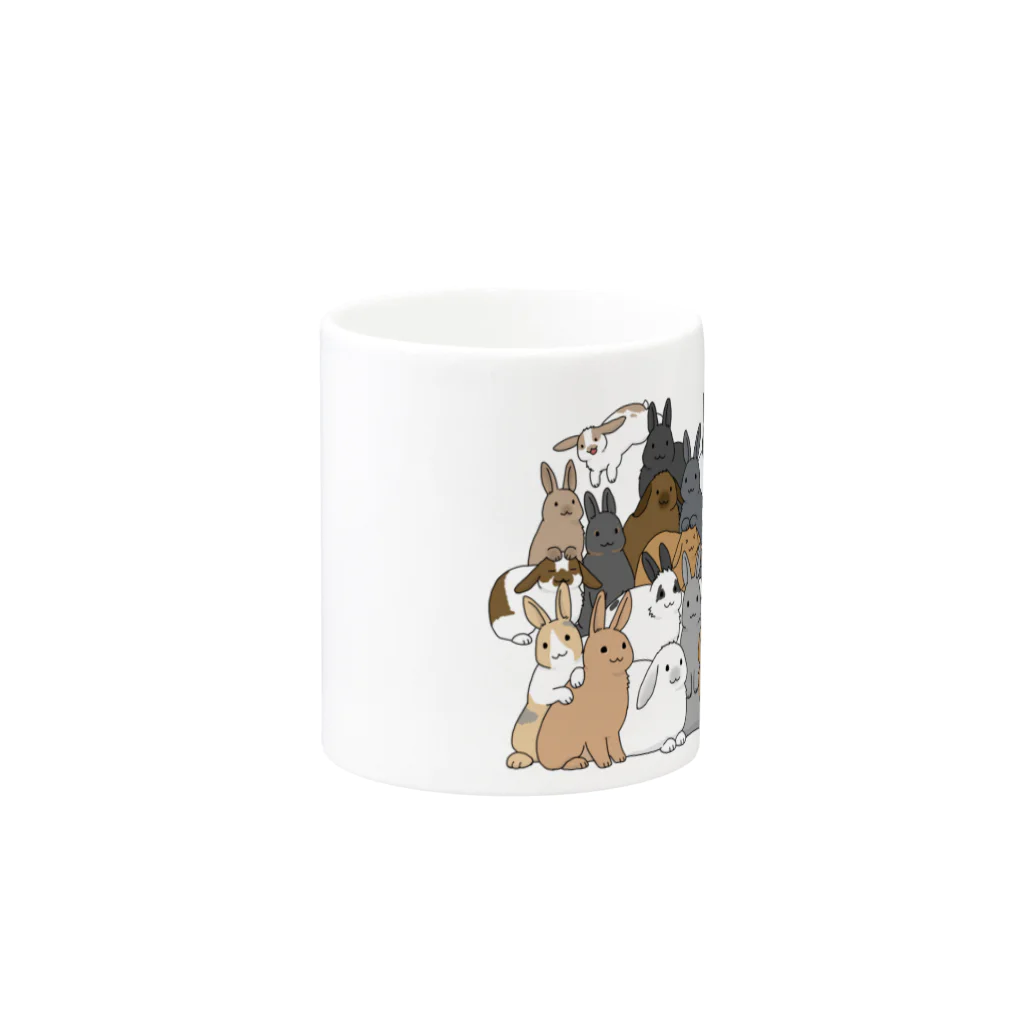 ふくはな工房のうさうさうさうさ Mug :other side of the handle