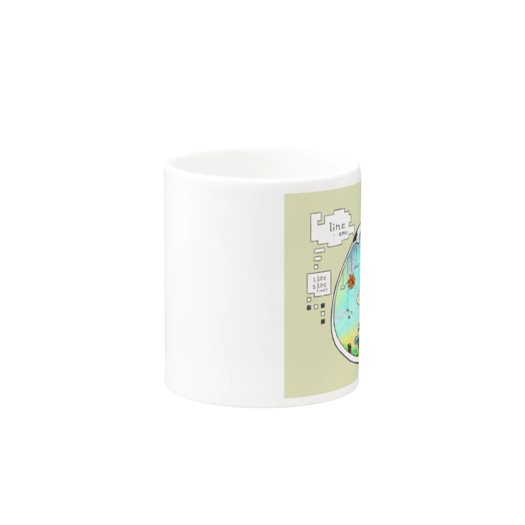 qmaのｌｉｎｅジャケットグッズ Mug :other side of the handle