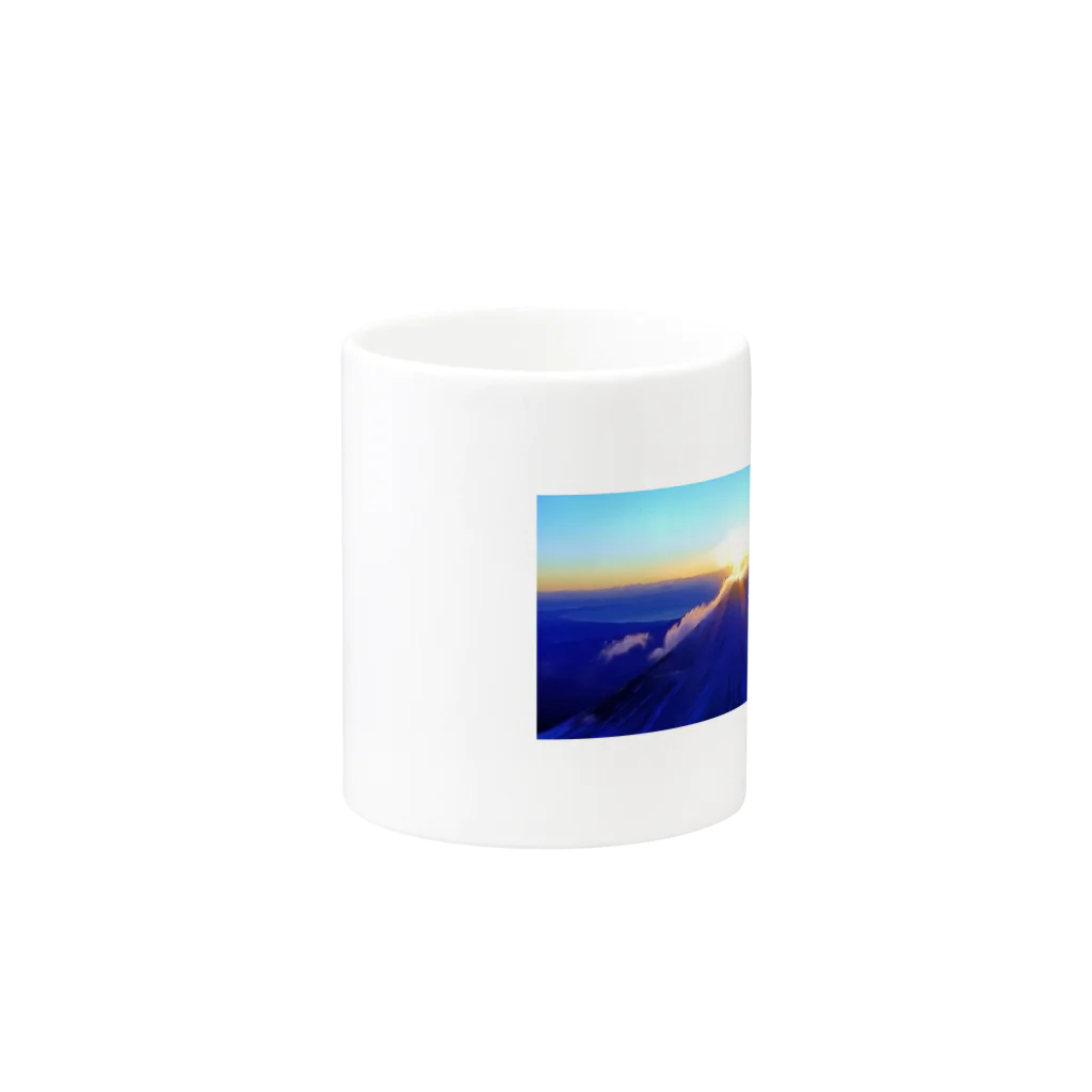 Chai-myumyuの2021年初日の出🗻富士山 Mug :other side of the handle