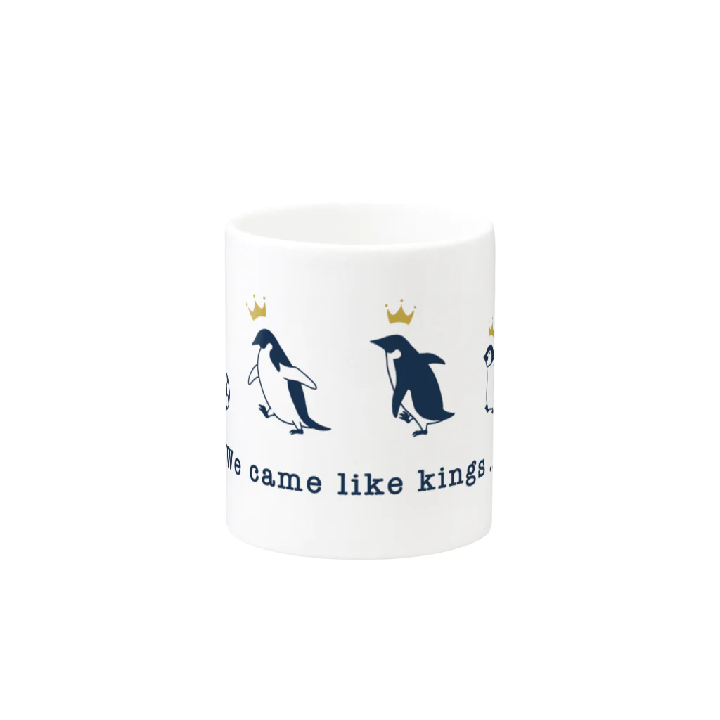 toriのおみせのPenguins (ネイビー) Mug :other side of the handle