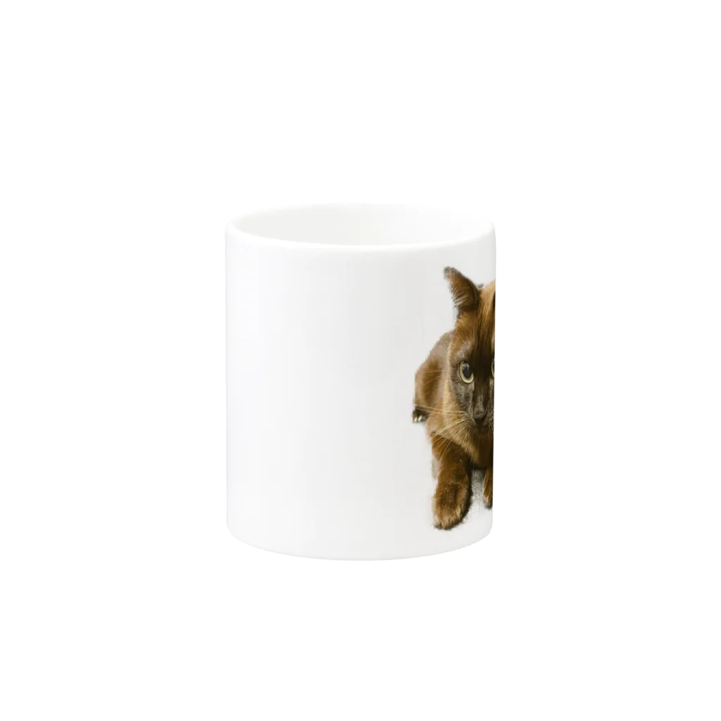 茶猫革命〜Chaneko de Revolution 〜のCHANEKO no KIMOCHI Mug :other side of the handle