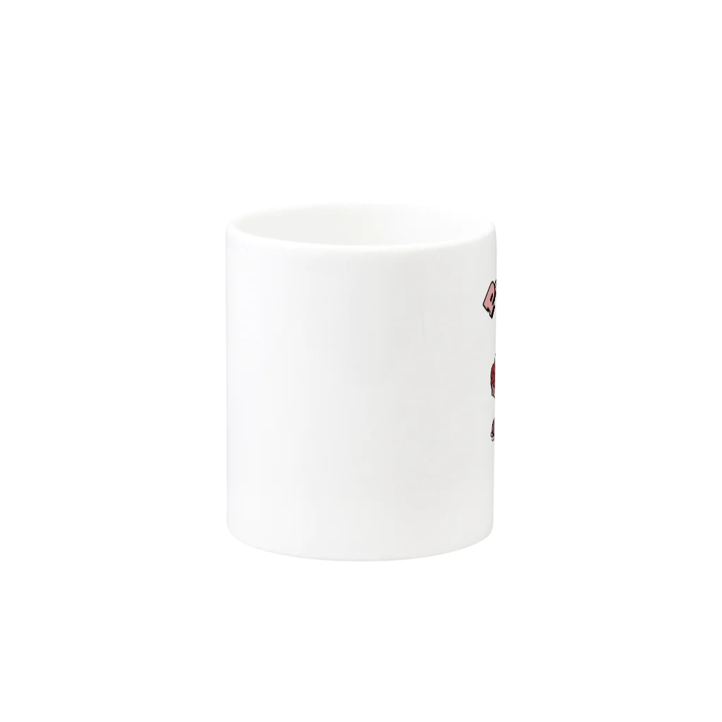 tama.llustrationのPink Drone Mug :other side of the handle