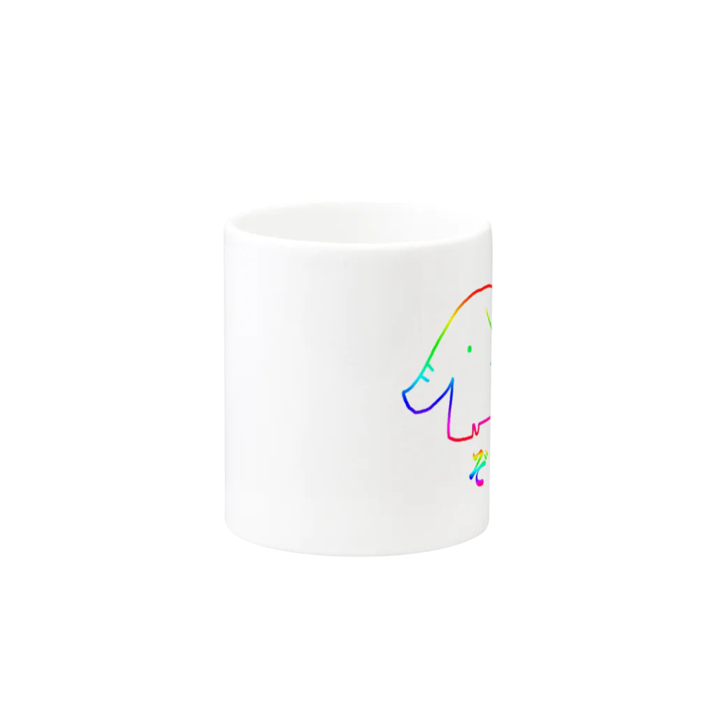 いぬぴぴのぞう（ゲーミング明朝） Mug :other side of the handle