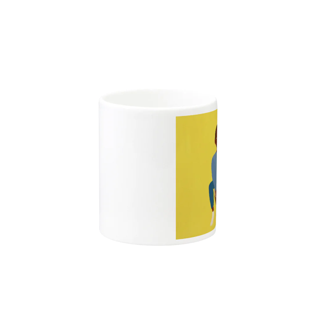 tinyjohnのジャンベを愛する男 Mug :other side of the handle