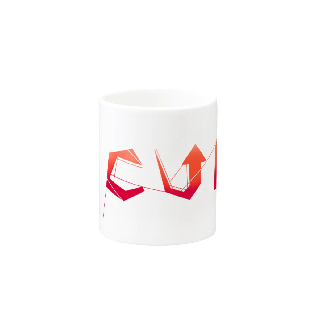 CUE_のCUE...? red Mug :other side of the handle