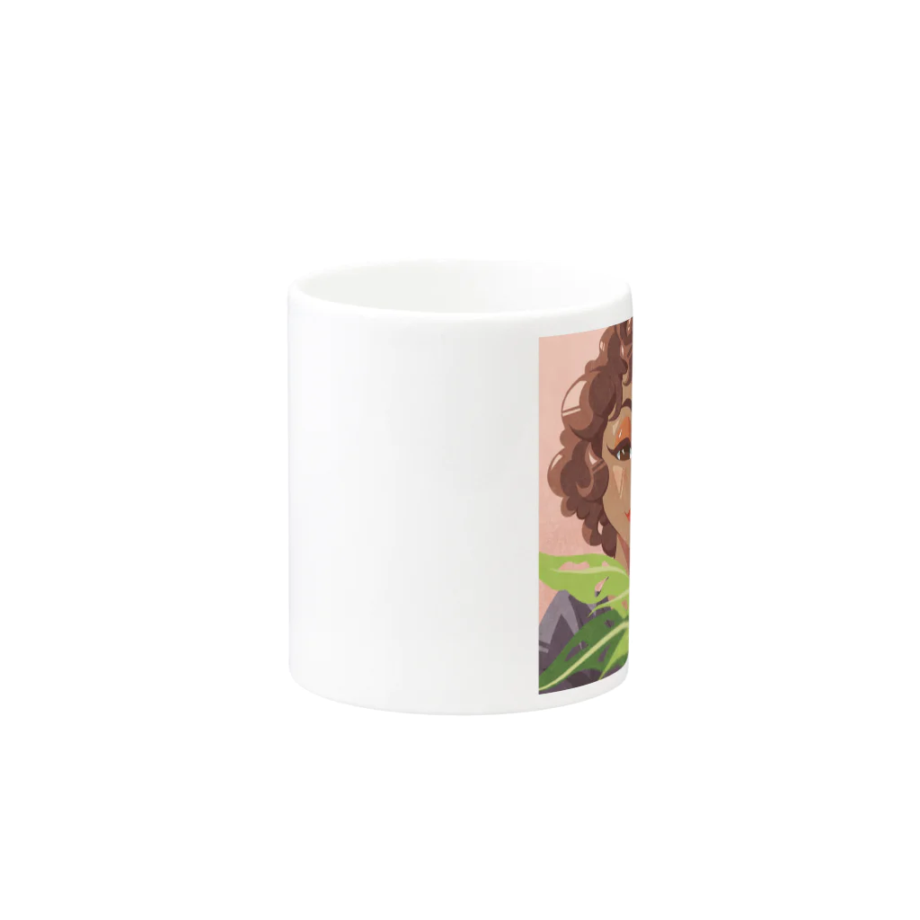 TELLのイラスト小屋のForeigner Mug :other side of the handle