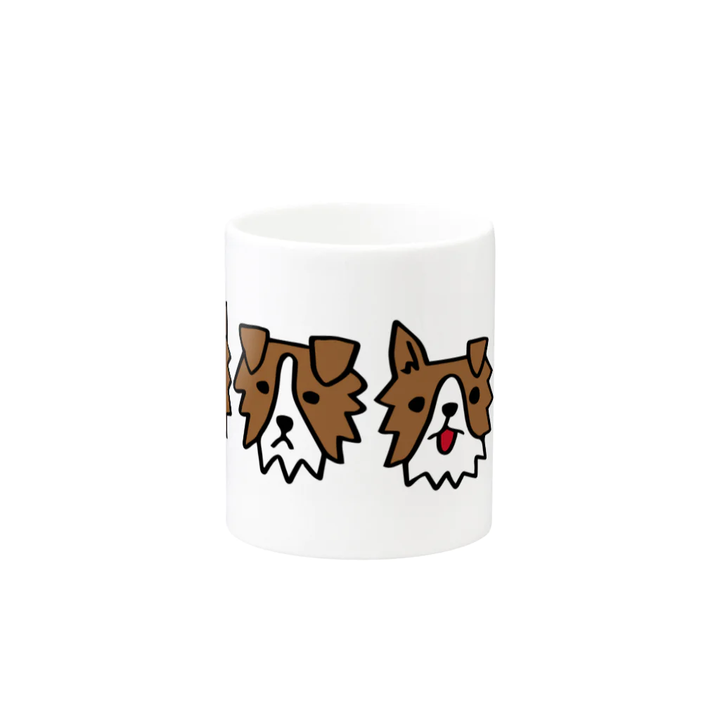 だちゃんのボーダーコリー_茶色 Mug :other side of the handle