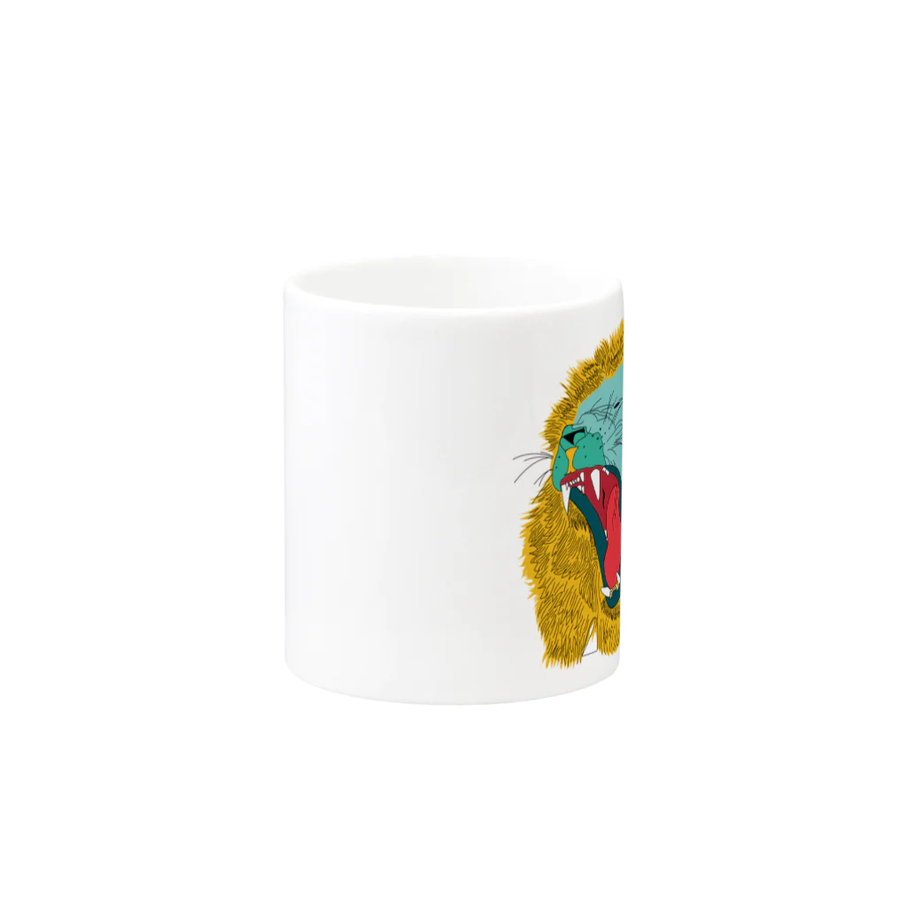 Drecome_Designの王者ライオン Mug :other side of the handle