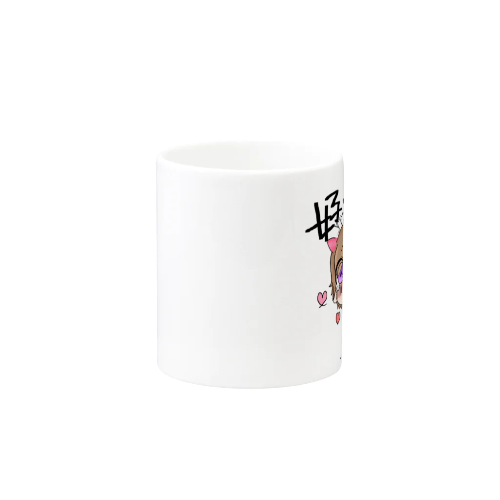 ぬこのオリジナルグッズ！の推し事中ぬこ Mug :other side of the handle