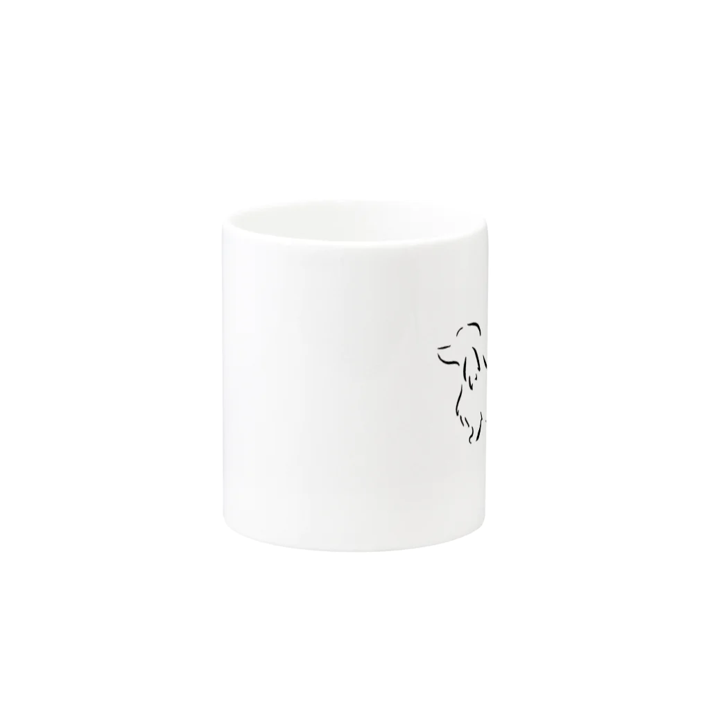 Trimmer “YORI”の『ダックス(シルエット)』 Mug :other side of the handle
