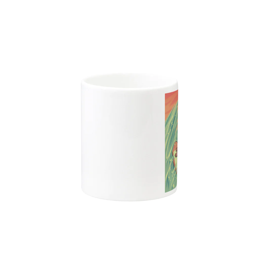 nidan-illustrationの"SURF & WARP" Mug :other side of the handle