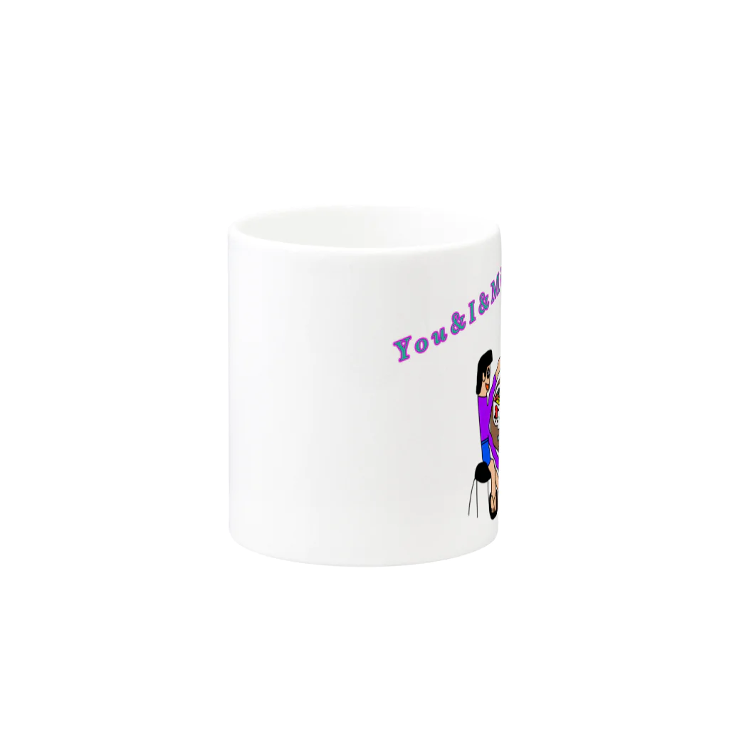 バリ島旅行のみかたストアのYou＆I＆Mieマグカップ Mug :other side of the handle