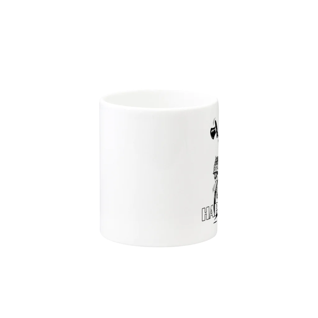 nidan-illustrationの"HAPPY HOUR"(B&W) #1 Mug :other side of the handle