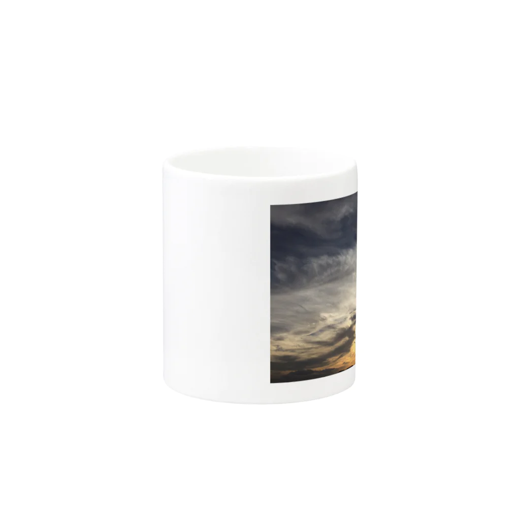 Nonbiri　gardenののんびり夕空グラデーション Mug :other side of the handle