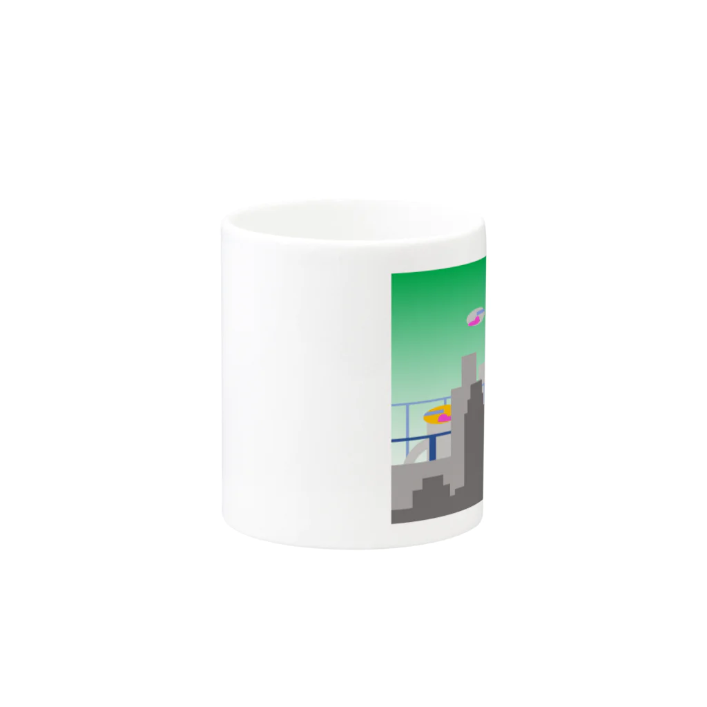 ピアンポン -phangpon-のFUTURE CITY（街並） Mug :other side of the handle