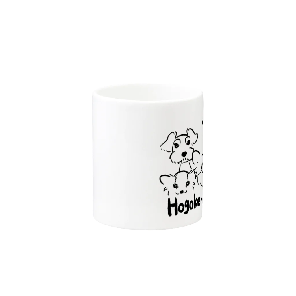 遥ん/犬顔絵　の「保護犬カフェ支援」グッズ 集合 Mug :other side of the handle