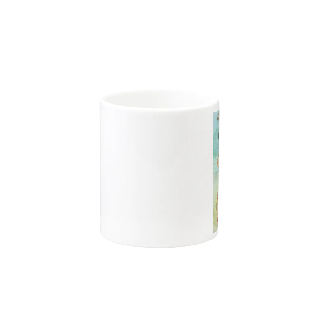 うさぎ×３のうさぎさん Mug :other side of the handle